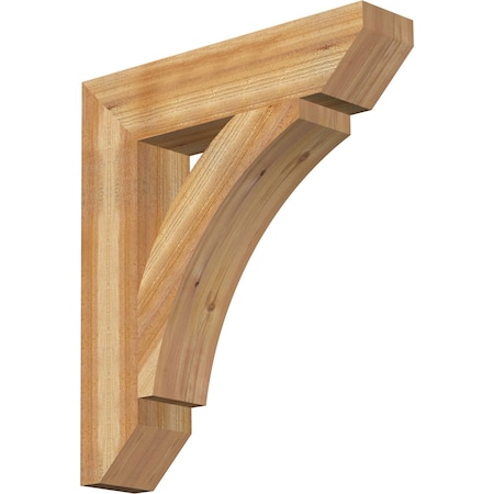 Ekena Millwork Thorton Slat Rough Sawn Bracket, Western Red Cedar, 6"W x 28"D x 32"H BKT06X28X32THR06RWR